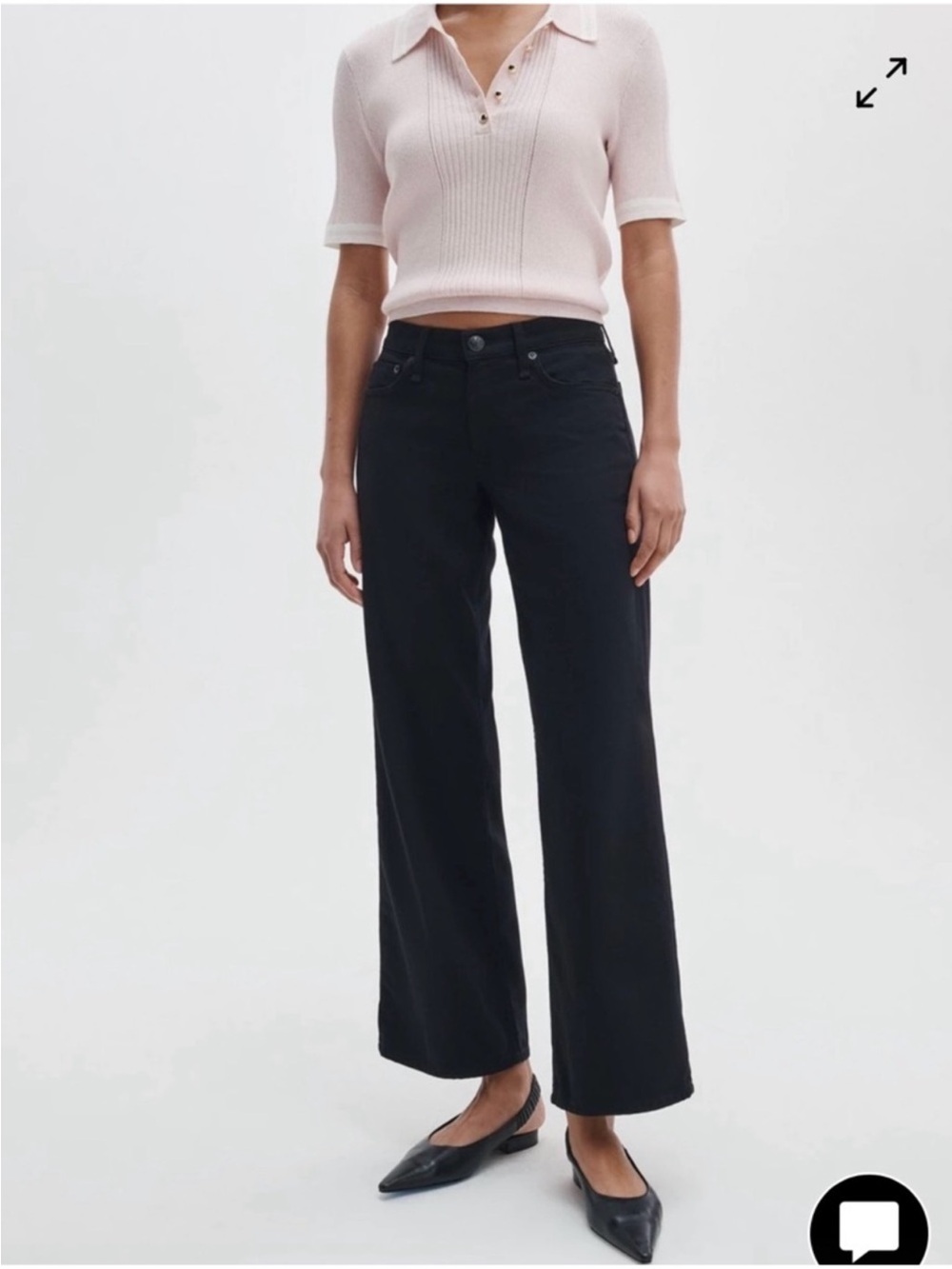 NWT Rag & Bone Saige Low-Rise Relaxed Straight-Leg Jeans Black 24